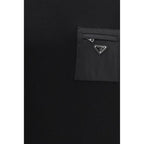 Prada Black Fleece Wool Sweatshirt Prada