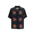 Valentino Black Linen Pattern Shirt Valentino