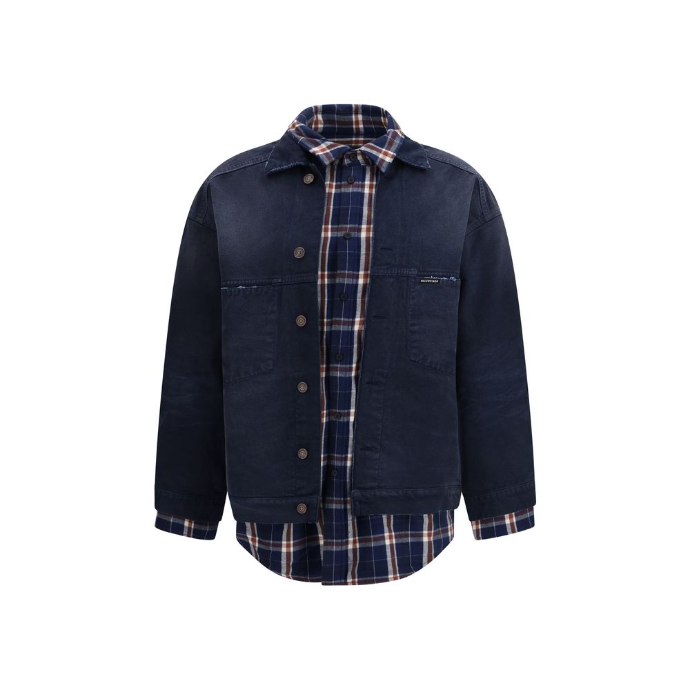 Balenciaga Blue Cotton Denim Jacket Balenciaga