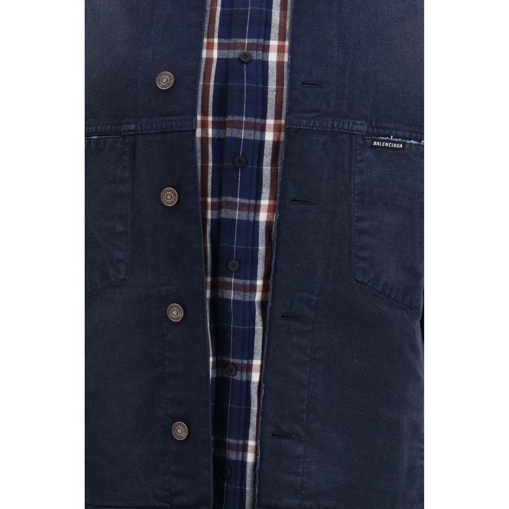 Balenciaga Blue Cotton Denim Jacket Balenciaga