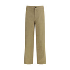 Burberry Beige Cotton Casual Pants Burberry