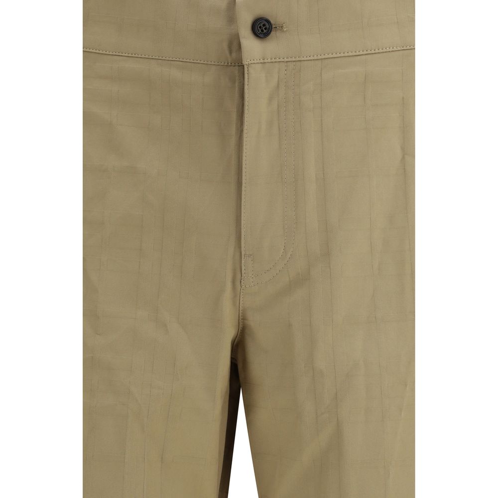 Burberry Beige Cotton Casual Pants Burberry