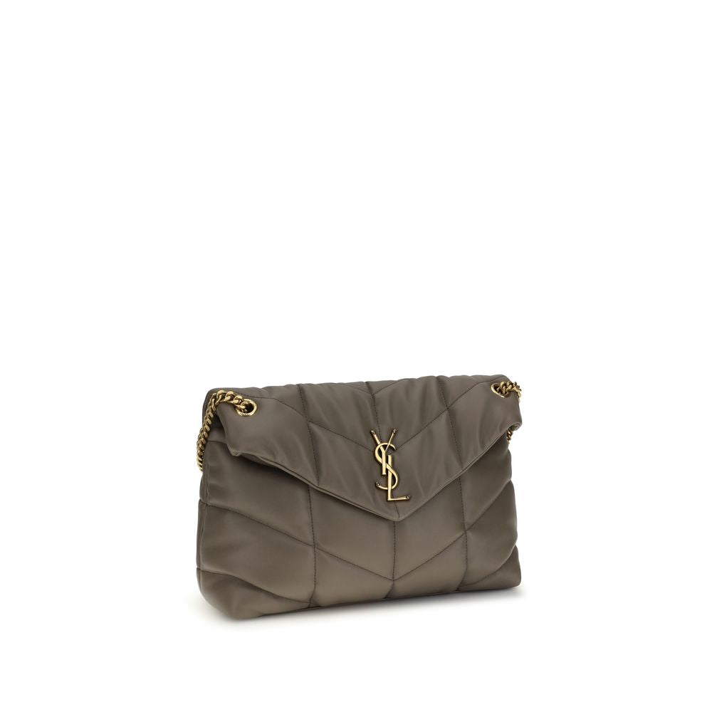 Saint Laurent Gray Lamb Leather Shoulder Bag Saint Laurent