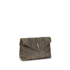 Saint Laurent Gray Lamb Leather Shoulder Bag Saint Laurent