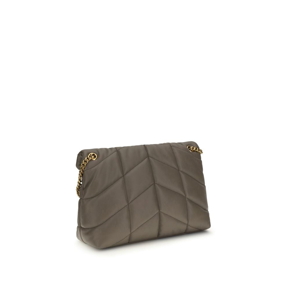 Saint Laurent Gray Lamb Leather Shoulder Bag Saint Laurent