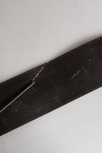 Versace Beige Suede Leather Silver Metal Buckle Belt Versace