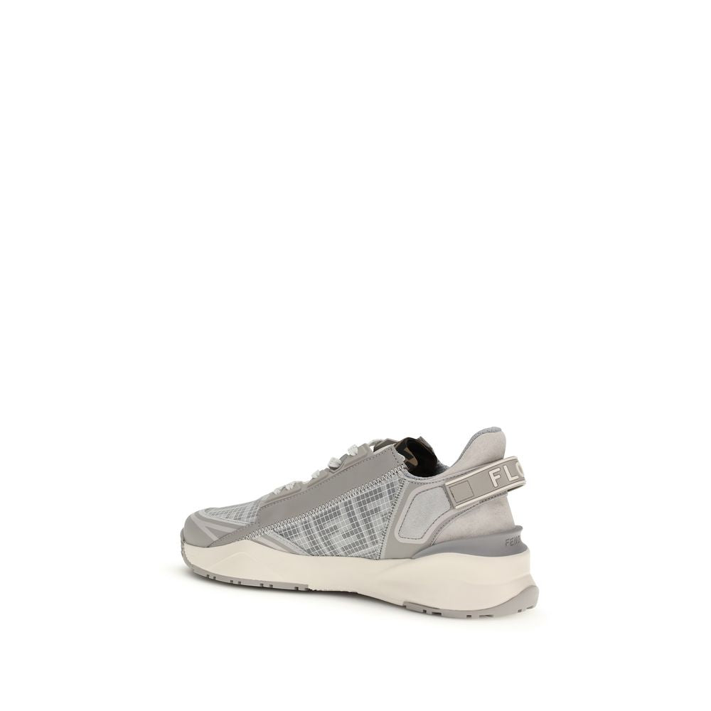 Fendi Gray Polyester Athletic Sneakers Fendi