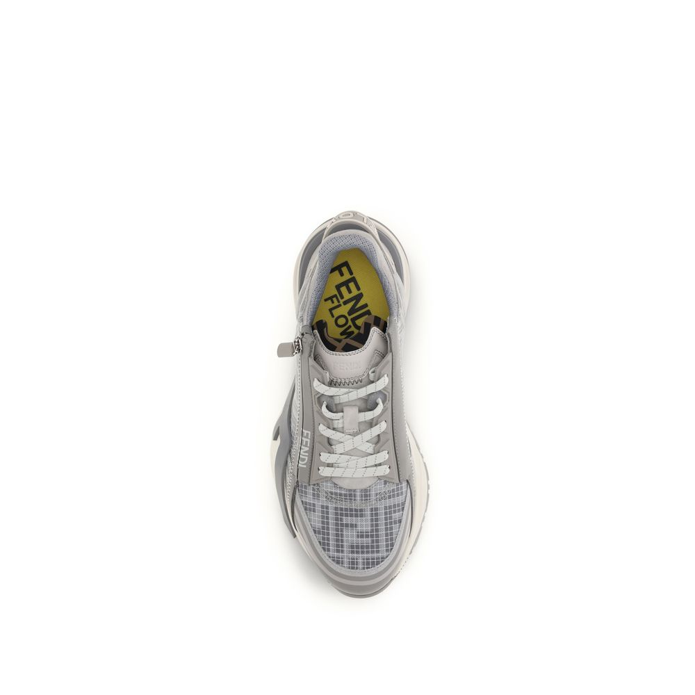 Fendi Gray Polyester Athletic Sneakers Fendi