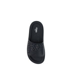 Fendi Gray Fabric Flat Sandals Fendi