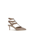 Valentino Garavani Multicolor Calf Leather Bos Taurus Mid Heel Pumps Valentino Garavani
