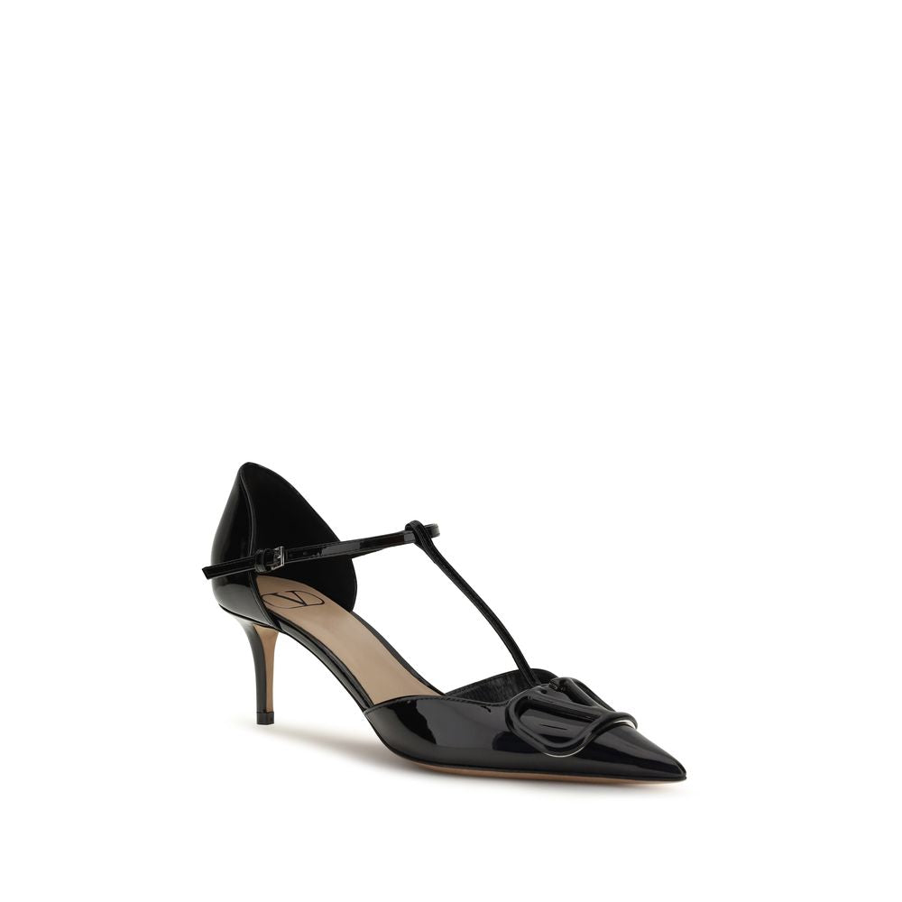 Valentino Garavani Black Calf Leather Bos Taurus High Heel Pumps Valentino Garavani