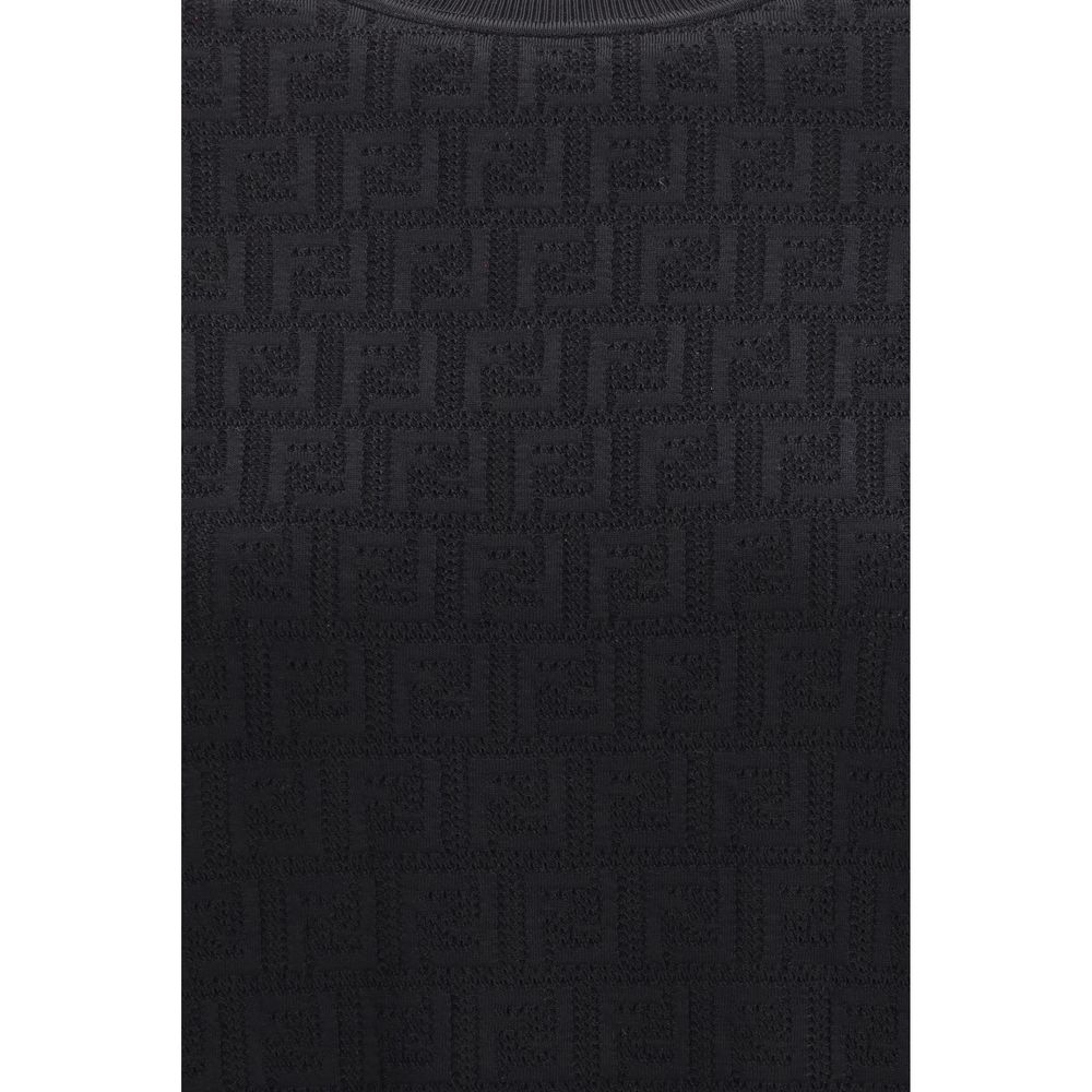 Fendi Black Viscose T-Shirt Fendi