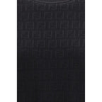 Fendi Black Viscose T-Shirt Fendi