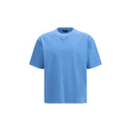 Prada Blue Cotton T-Shirt Prada
