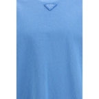 Prada Blue Cotton T-Shirt Prada