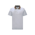 Burberry White Cotton Polo Shirt Burberry