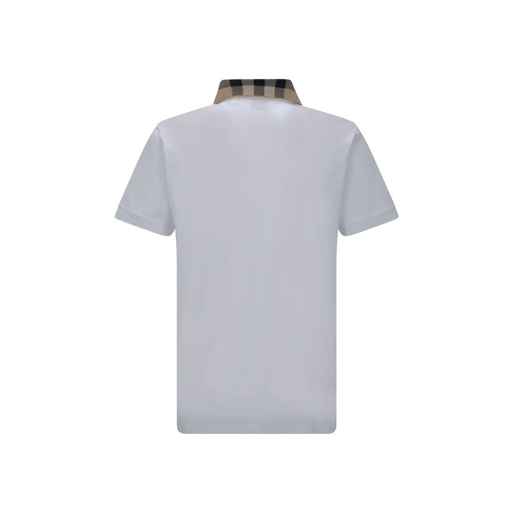 Burberry White Cotton Polo Shirt Burberry