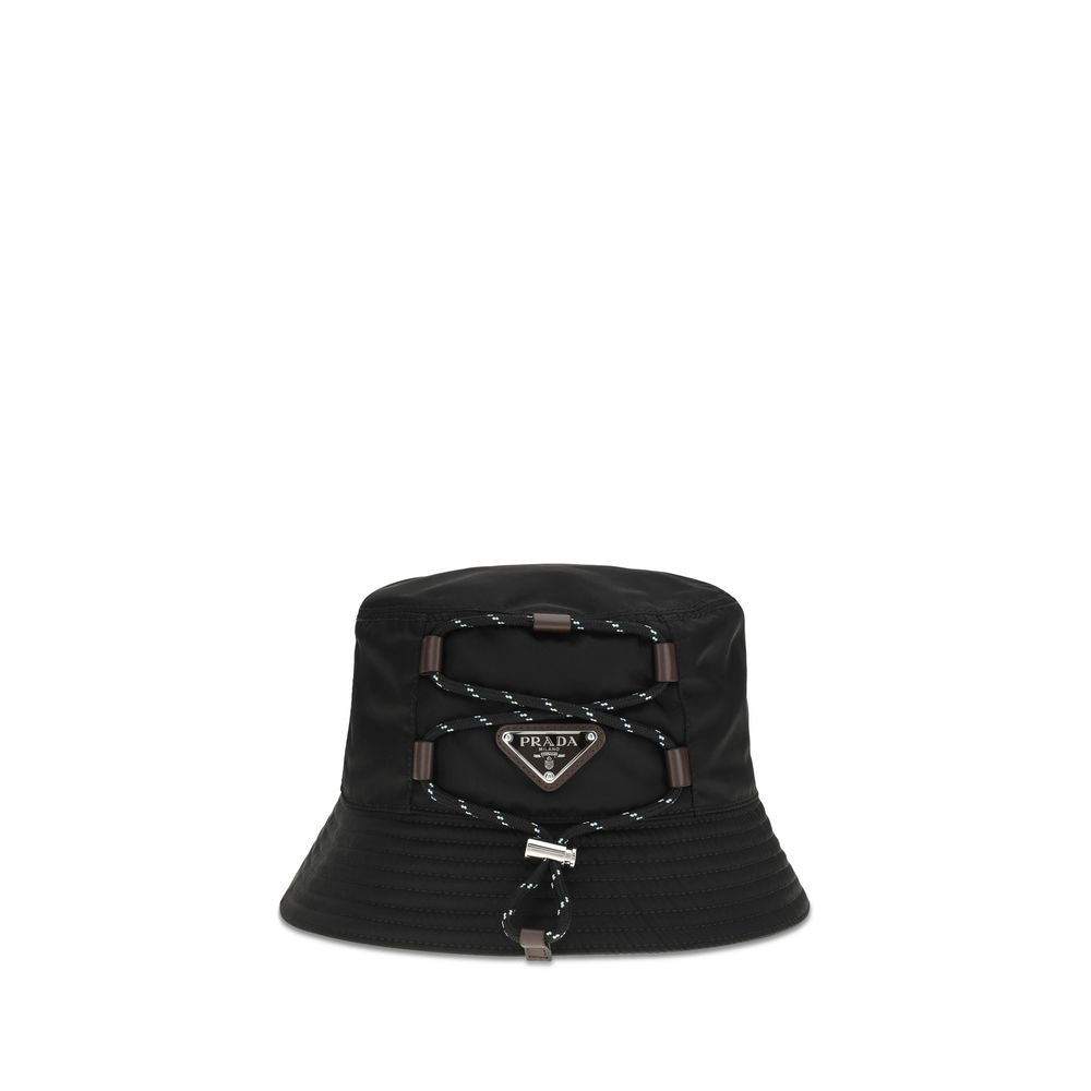 Prada Black Recycled Polyamide Bucket Hat Prada