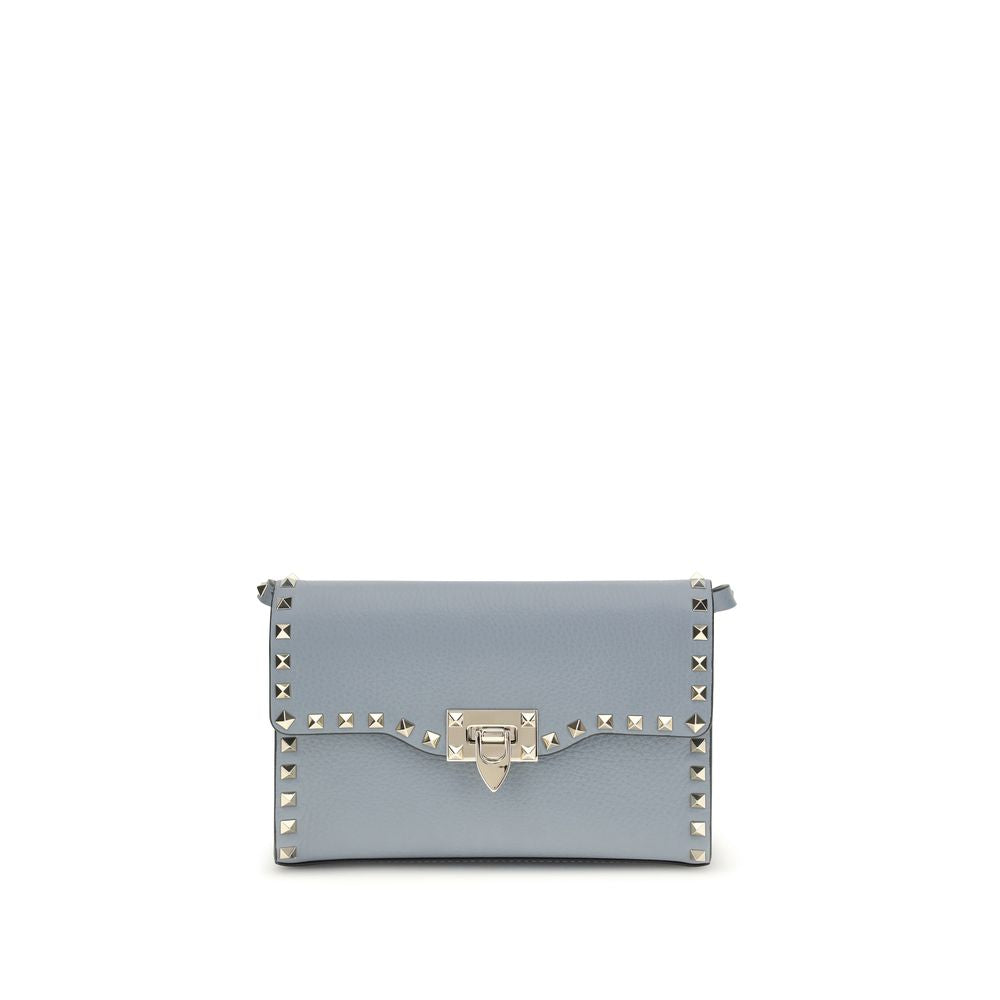 Valentino Garavani Blue Calf Leather Bos Taurus Shoulder Bag Valentino Garavani