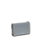 Valentino Garavani Blue Calf Leather Bos Taurus Shoulder Bag Valentino Garavani