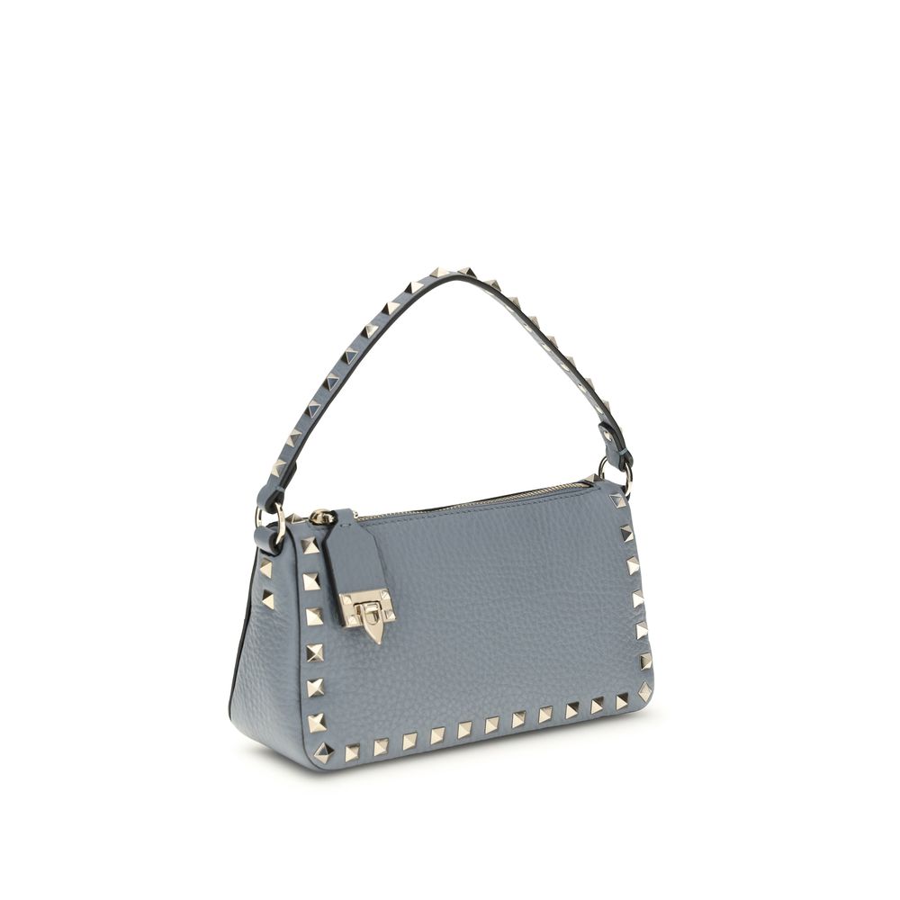 Valentino Garavani Blue Calf Leather Bos Taurus Shoulder Bag Valentino Garavani