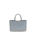 Valentino Garavani Blue Calf Leather Bos Taurus Shoulder Bag Valentino Garavani