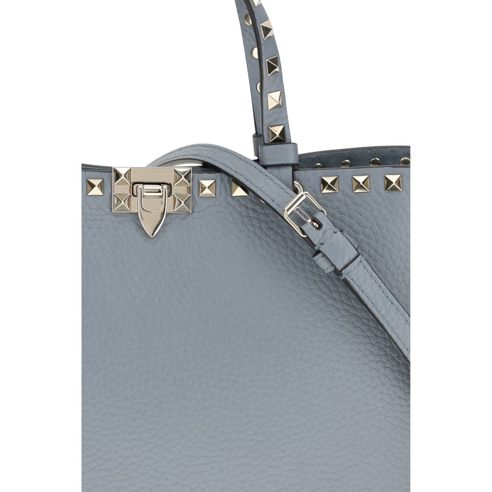 Valentino Garavani Blue Calf Leather Bos Taurus Shoulder Bag Valentino Garavani