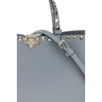 Valentino Garavani Blue Calf Leather Bos Taurus Shoulder Bag Valentino Garavani