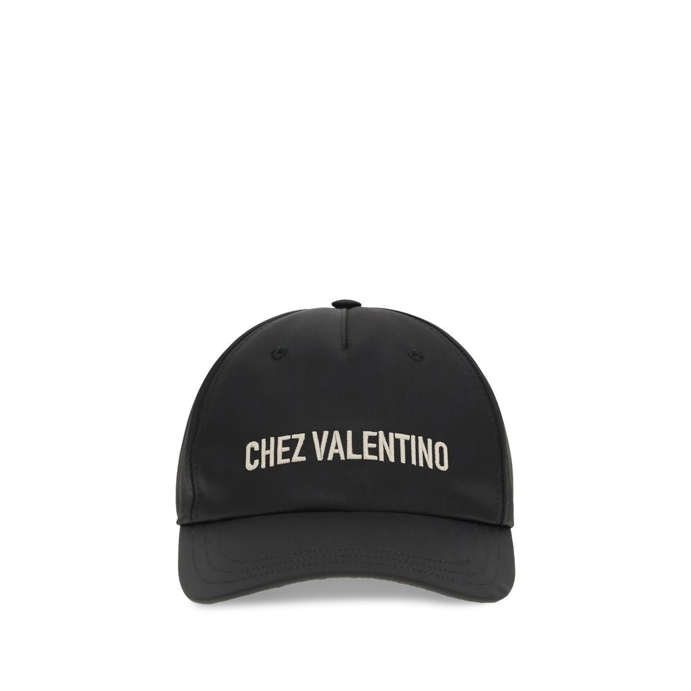 Valentino Garavani Black Cotton Cap (Baseball Hat) Valentino Garavani