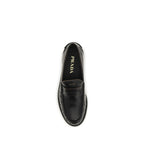 Prada Black Calf Leather Bos Taurus Slip-On Loafers Prada