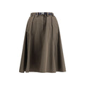 Prada Bicolor Recycled Polyester Midi Skirt Prada