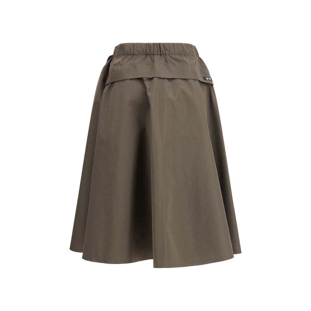 Prada Bicolor Recycled Polyester Midi Skirt Prada