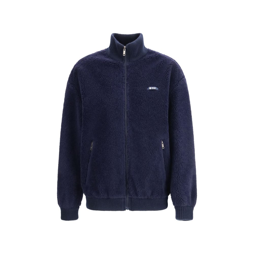 Prada Blue Polyamide Full-Length Jacket Prada