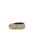 Saint Laurent Beige Calf Leather Bos Taurus Thin Belt Saint Laurent