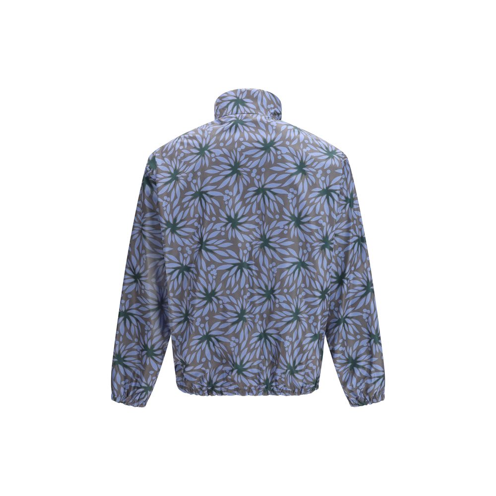 Prada Blue Recycled Polyamide Shell Jacket Prada