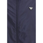 Prada Blue Recycled Polyamide Shell Jacket Prada