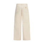 Valentino Beige Cotton Casual Pants Valentino
