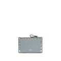 Valentino Garavani Blue Calf Leather Bos Taurus Wallet Valentino Garavani