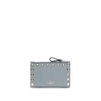 Valentino Garavani Blue Calf Leather Bos Taurus Wallet Valentino Garavani