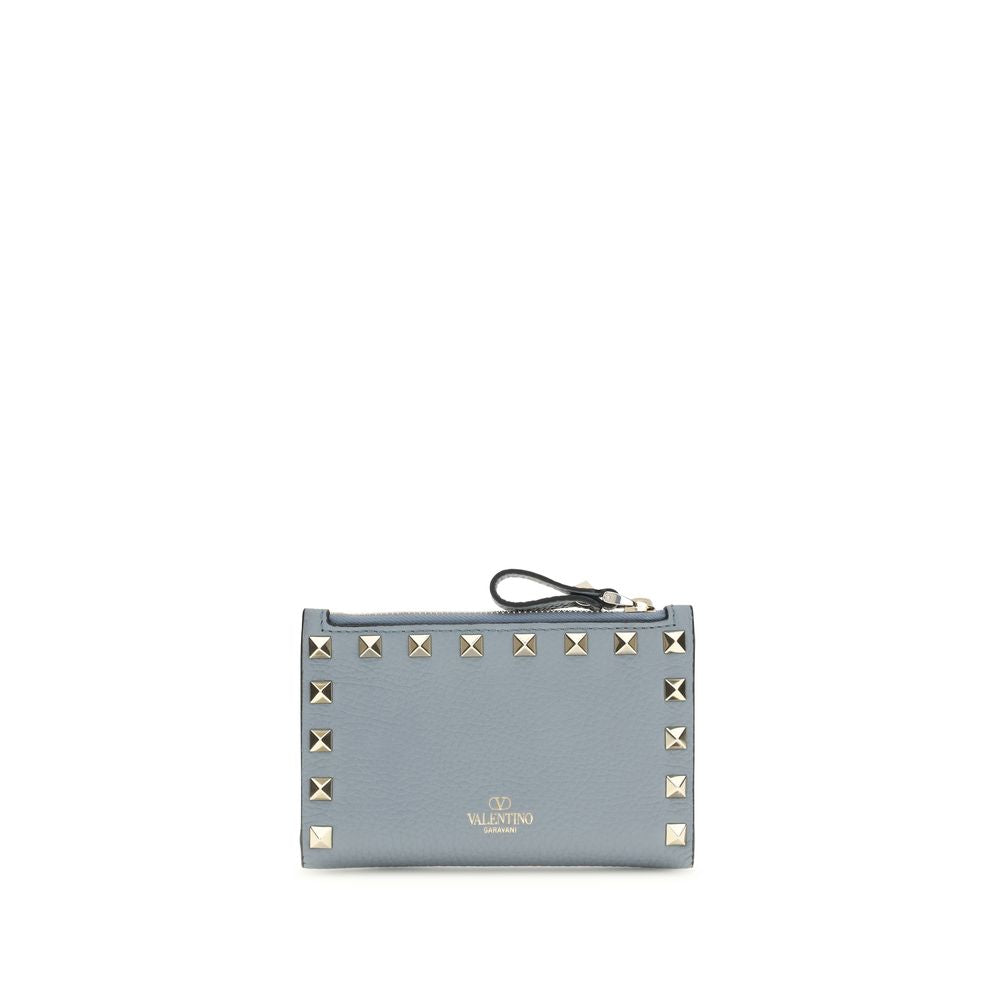Valentino Garavani Blue Calf Leather Bos Taurus Wallet Valentino Garavani