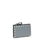Valentino Garavani Blue Calf Leather Bos Taurus Wallet Valentino Garavani