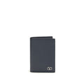 Valentino Garavani Blue Calf Leather Bos Taurus Wallet Valentino Garavani