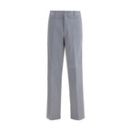 Fendi Gray Cotton Casual Pants Fendi