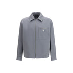 Fendi Gray Cotton Shell Jacket Fendi