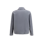 Fendi Gray Cotton Shell Jacket Fendi