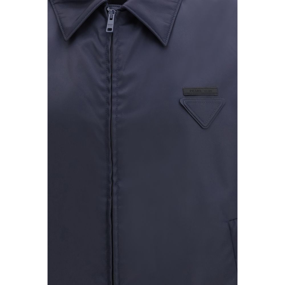 Prada Blue Nylon Shell Jacket Prada