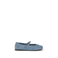 Prada Blue Goatskin Ballet Flats Prada