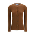 Prada Brown Fleece Wool Cardigan Prada