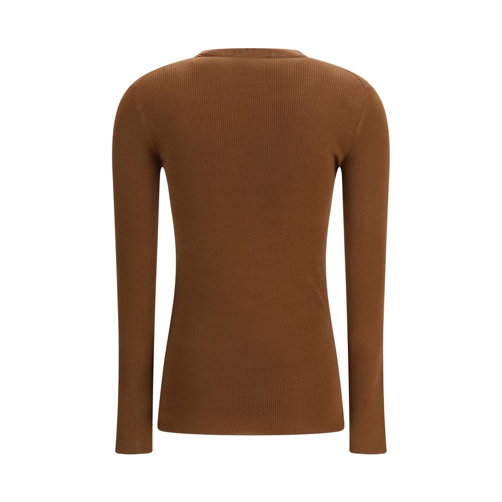 Prada Brown Fleece Wool Cardigan Prada