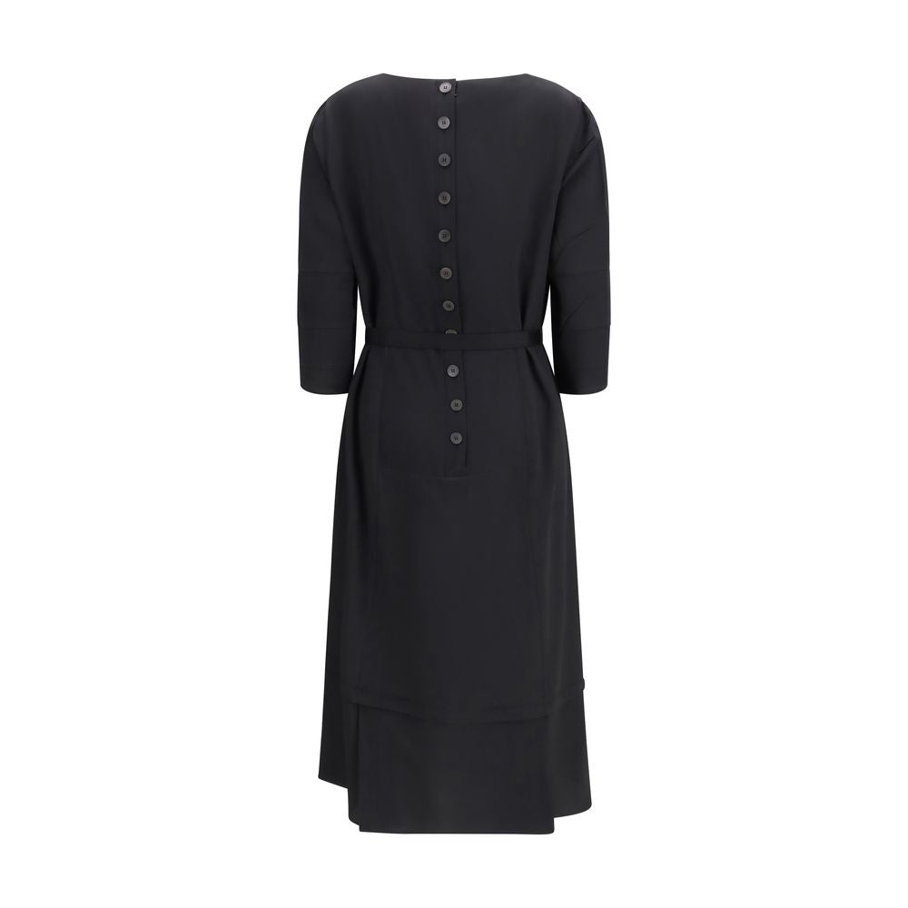 Prada Black Acetate Casual Dress Prada